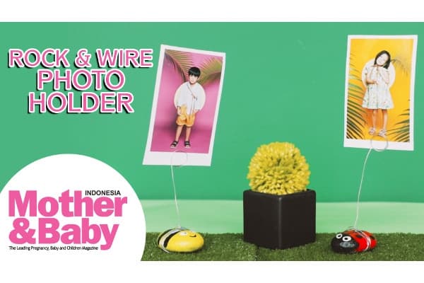 DIY Rock & Wire Photo Holder