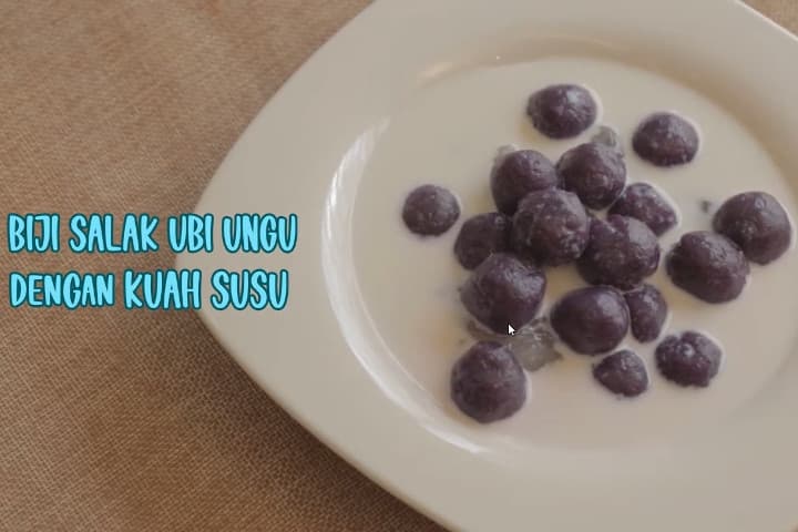 M&B Resep: Biji Salak Ubi Ungu dengan Kuah Susu
